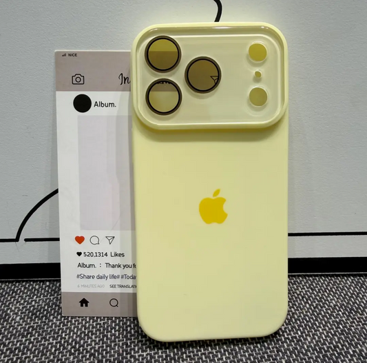 INS Style Plain-Thin Full-Coverage Silicone Phone Case with Integrated Camera Button