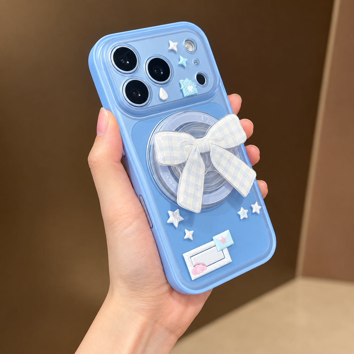 Baby Blue Bow iPhone Case
