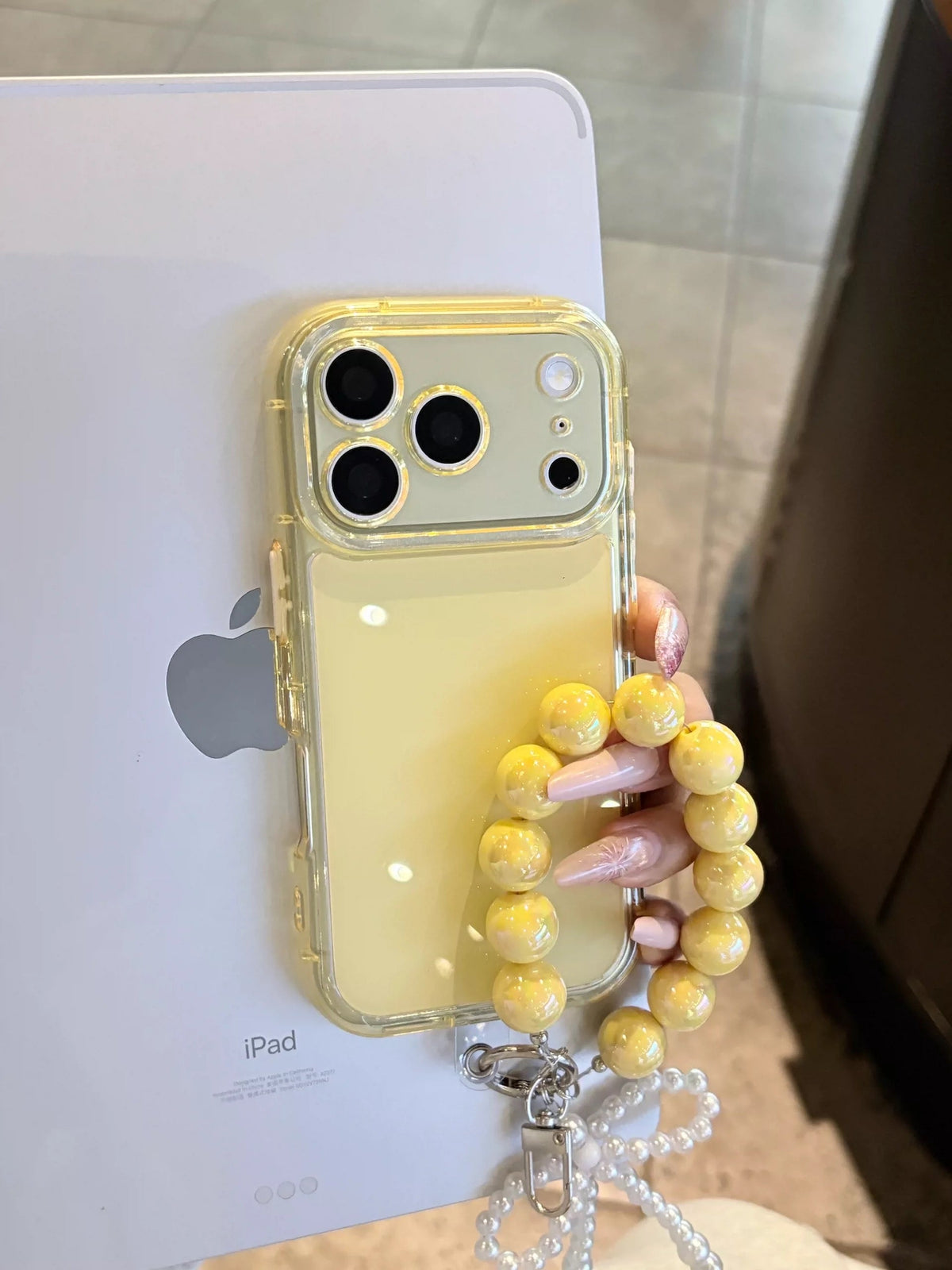 Cute Girly & Korean Style Case +     Bead Strap