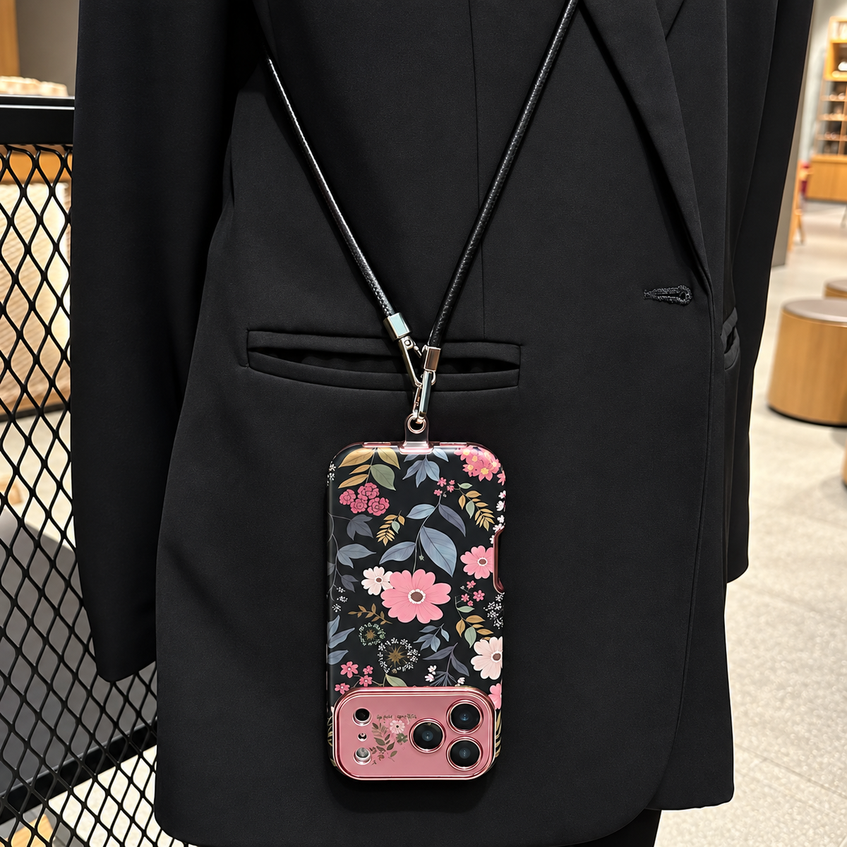 Floral Crossbody iPhone Case