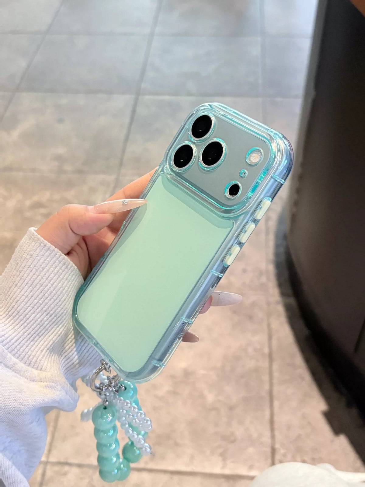 Cute Girly & Korean Style Case +     Bead Strap