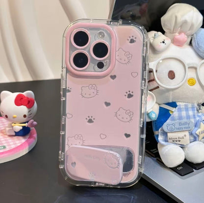 Hello kitty-paw stand phone case