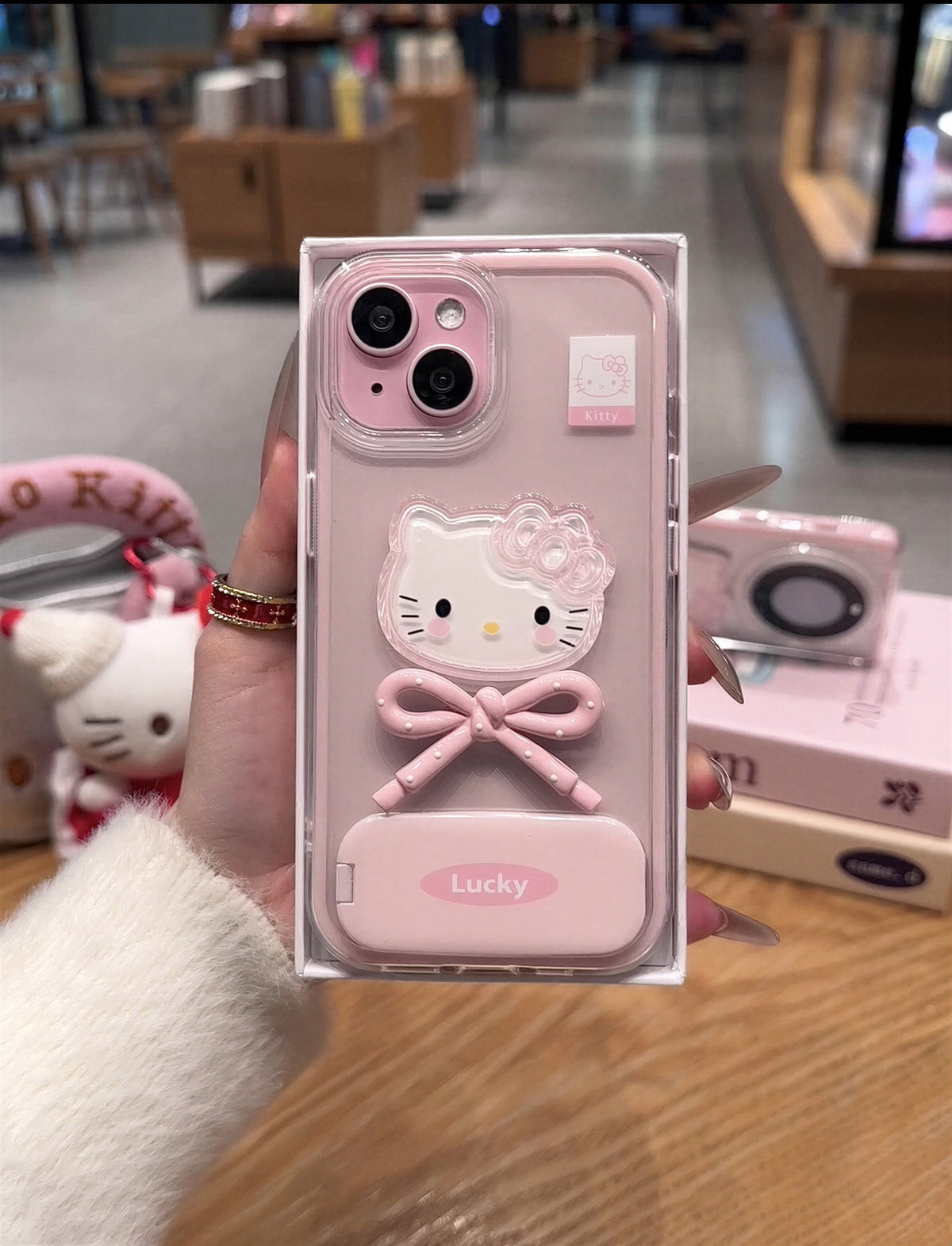 Cute Pink Kitty Bow Phone Case