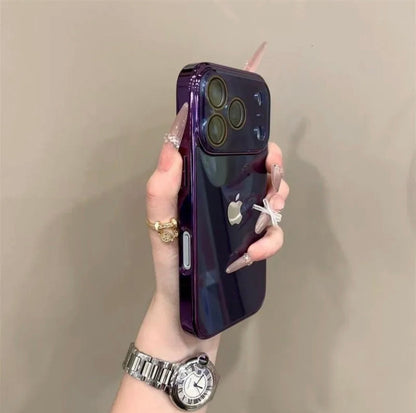 Premium INS Electroplated Glass Case with Camera Guard