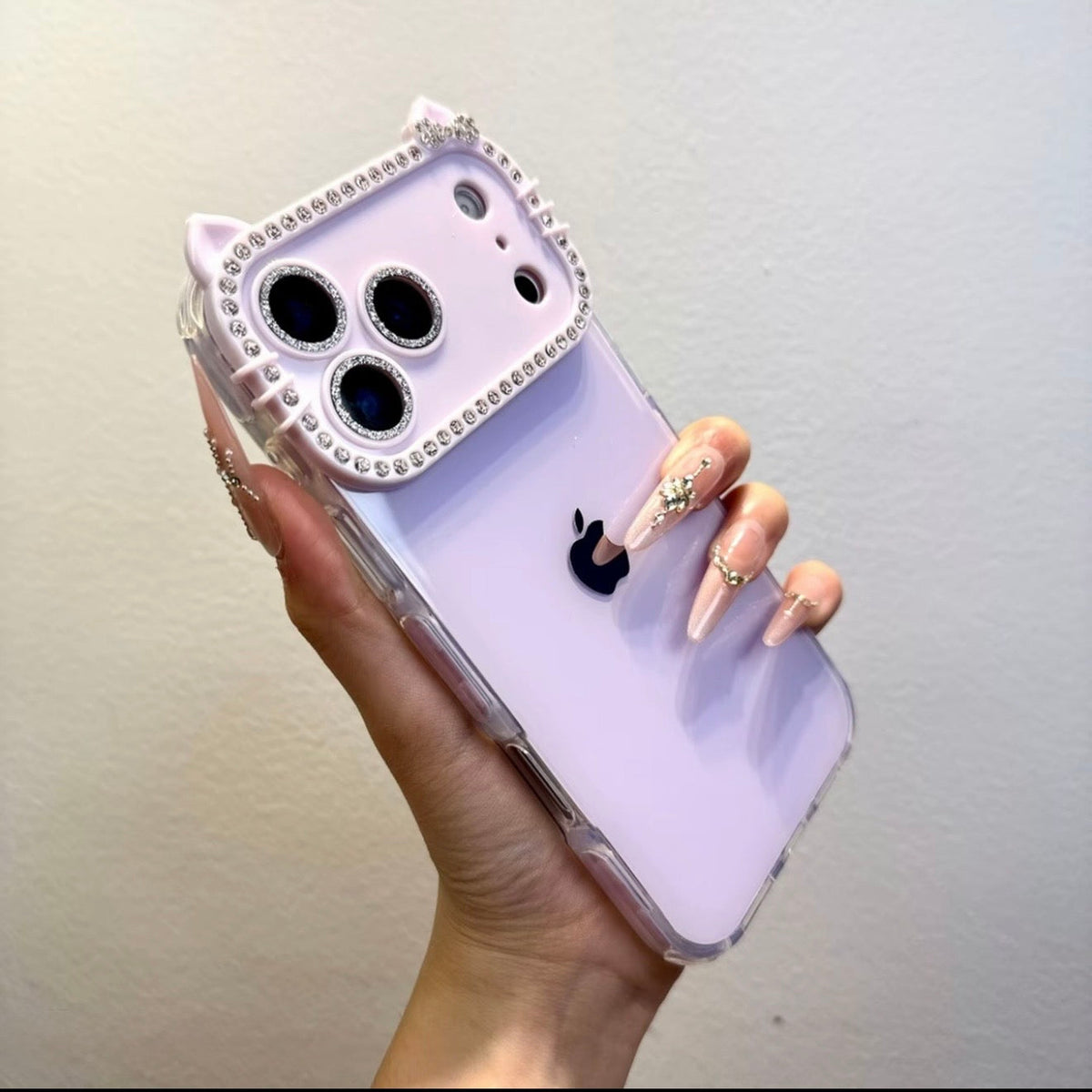 Kitty Rhinestone iPhone Case – Full Protection