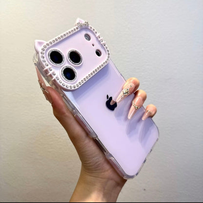 Kitty Rhinestone iPhone Case – Full Protection