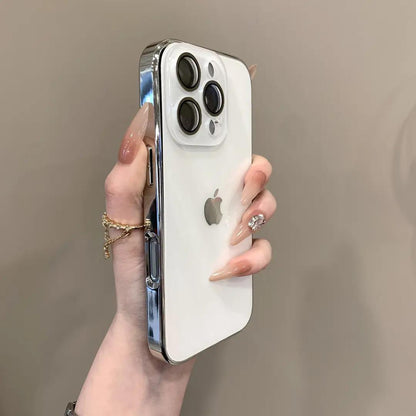 Premium INS Electroplated Glass Case with Camera Guard