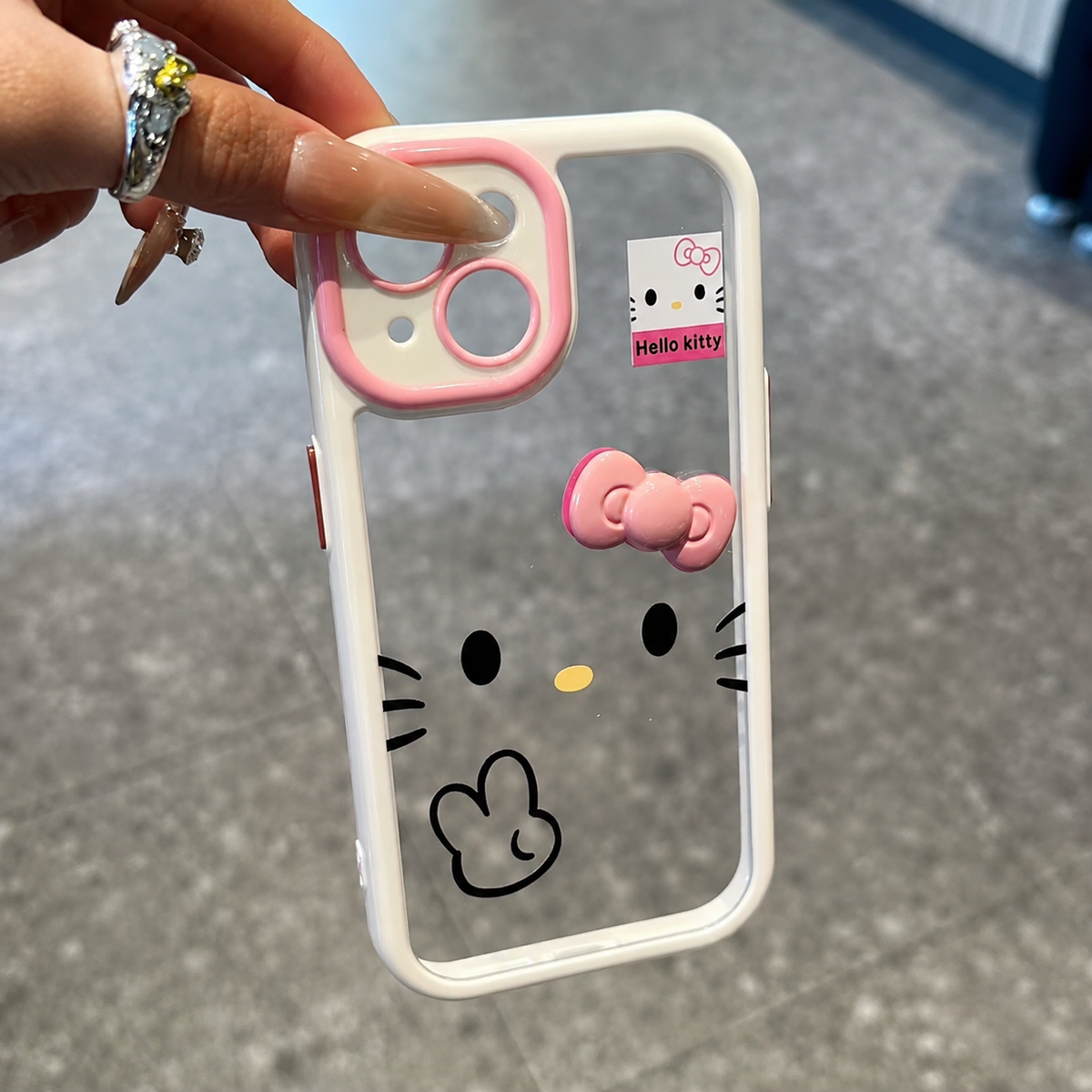 Cute Blushing Kitty Cartoon Phone Case