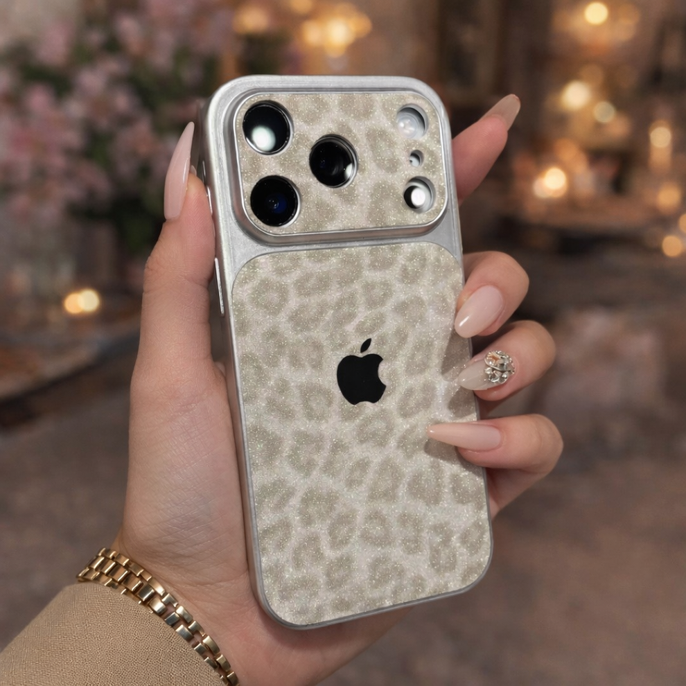 Premium Glitter Leopard iPhone Case