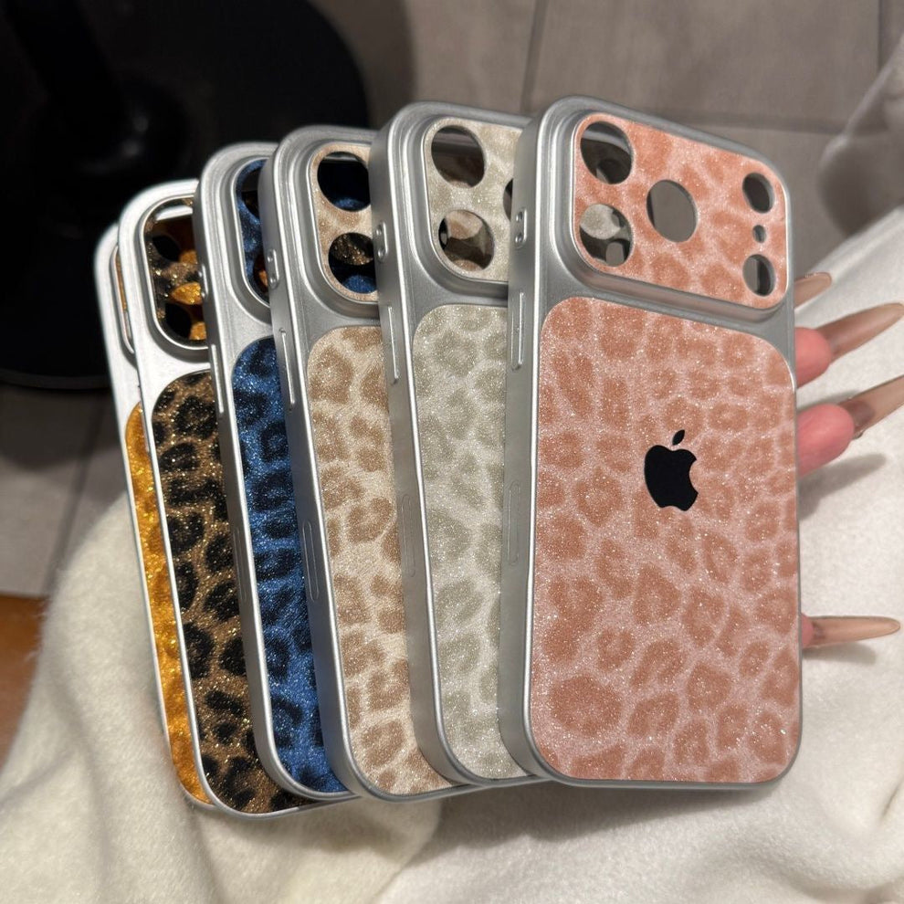 Premium Glitter Leopard iPhone Case