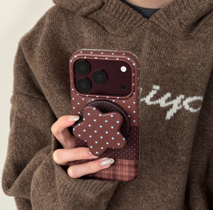 Brown Star iphone Case