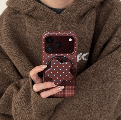 Brown Star iphone Case