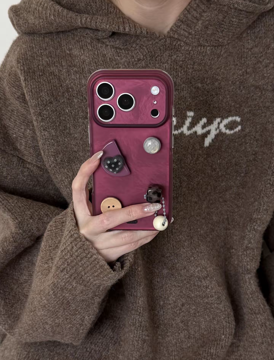 Burgundy Charm iPhone Case
