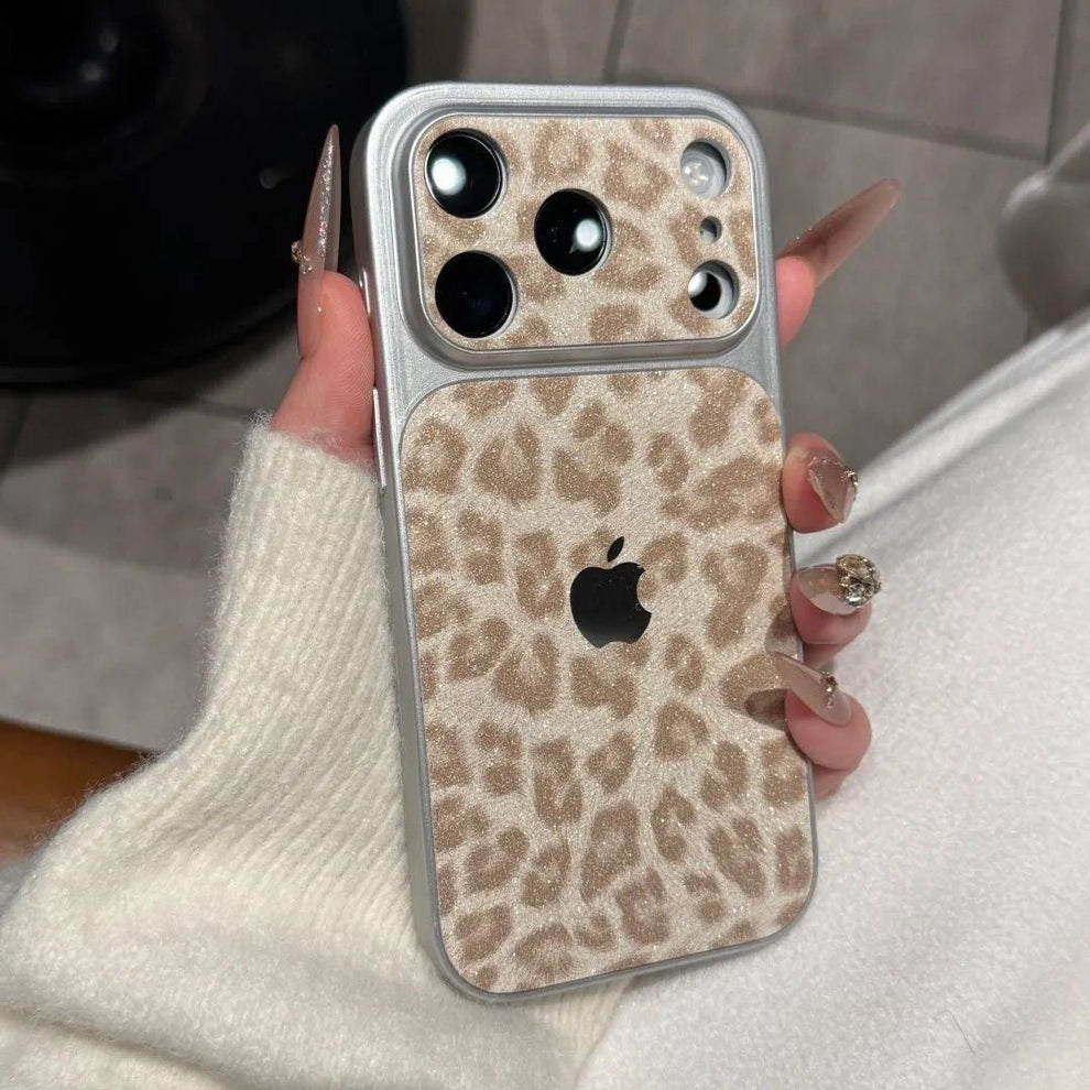 Premium Glitter Leopard iPhone Case