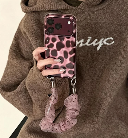 Cherry Red Leopard iphone Case