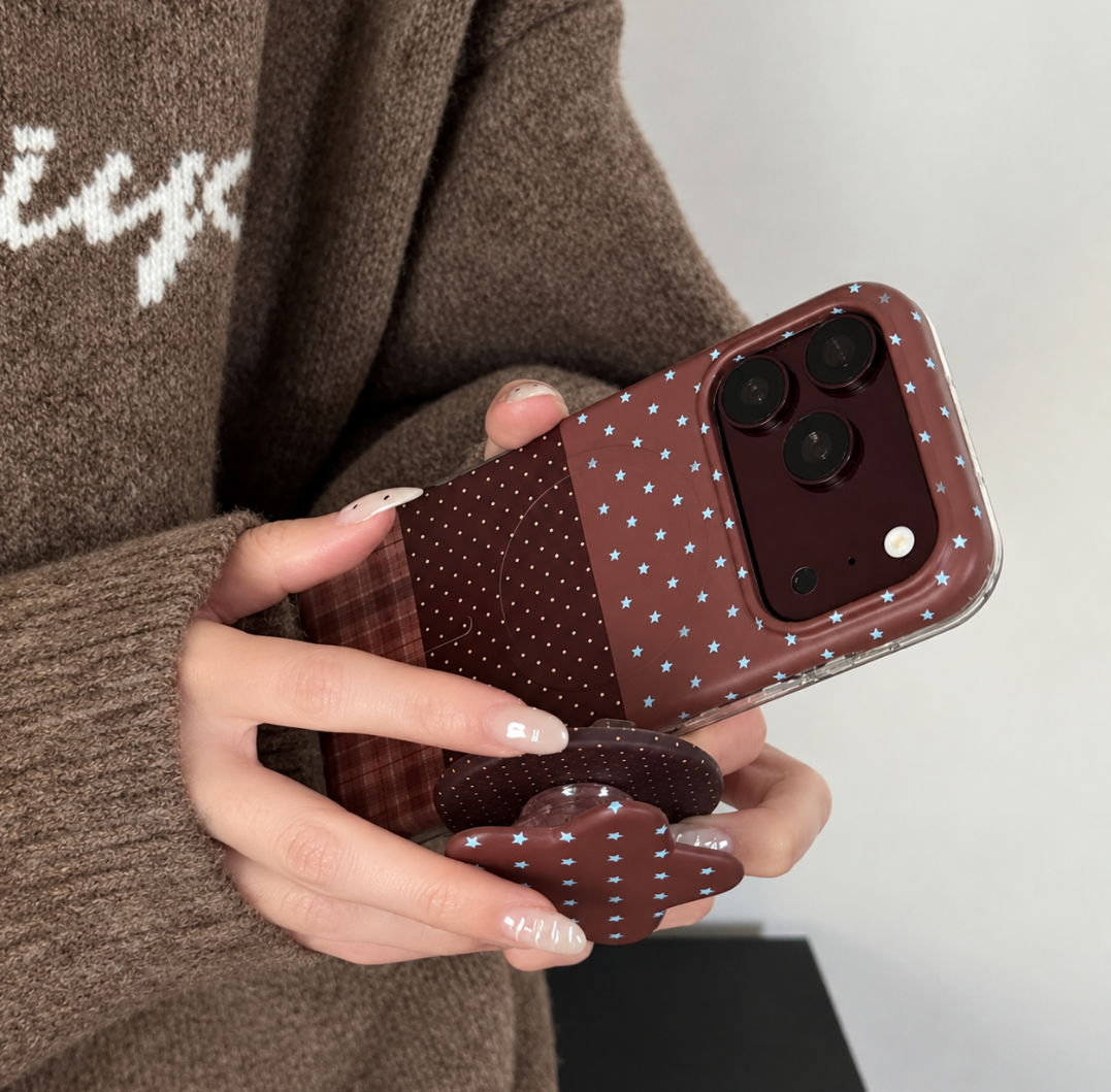 Brown Star iphone Case