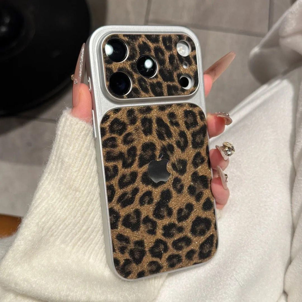 Premium Glitter Leopard iPhone Case