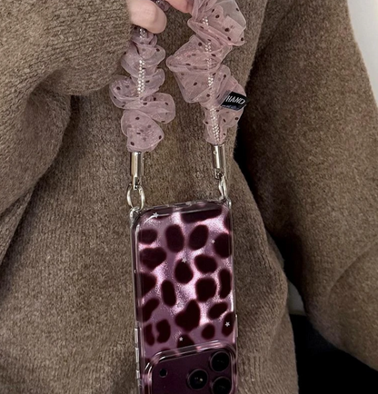 Cherry Red Leopard iphone Case