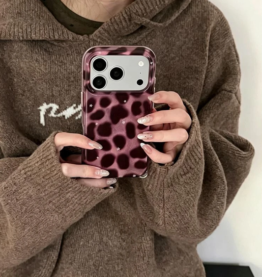 Cherry Red Leopard iphone Case