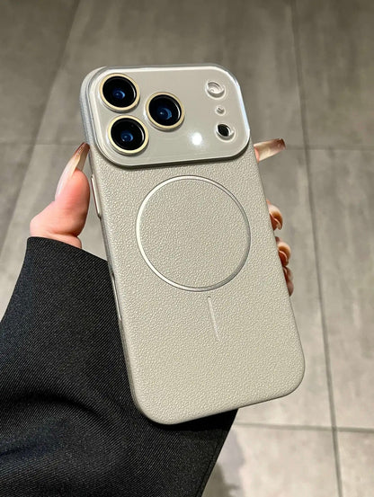 MagSafe Crystal Litchi Grein Case