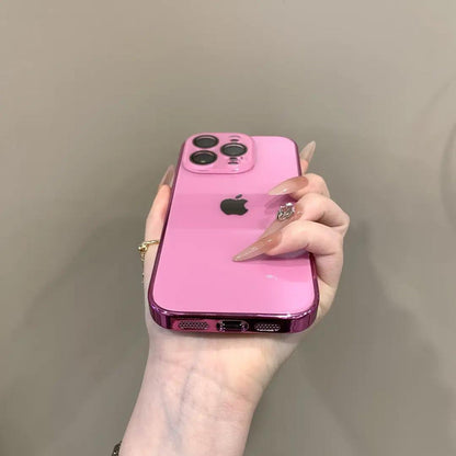 Premium INS Electroplated Glass Case with Camera Guard