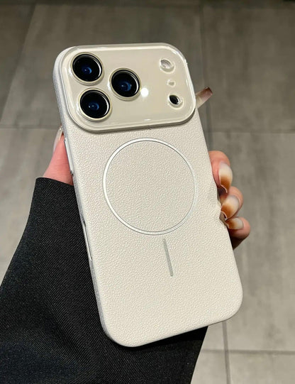 MagSafe Crystal Litchi Grein Case