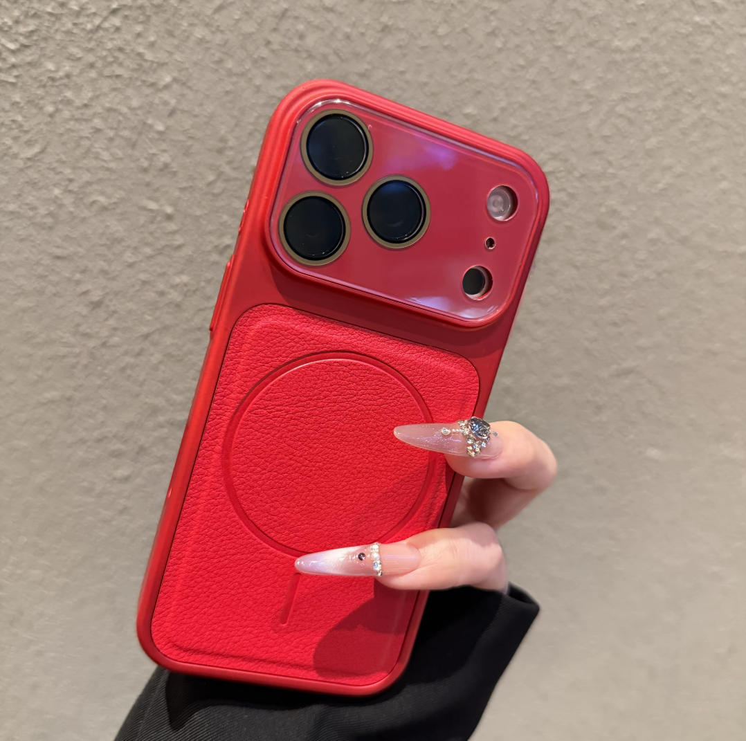 Instant premium upgrade  Lychee-textured magnetic phone case